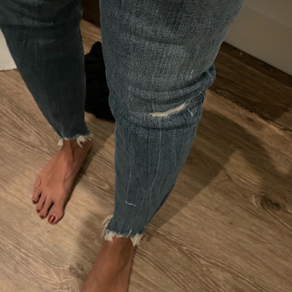 Zara Distressed stretch tight sexy Blue Jeans size 12 but fits like an 8 - Picture 7 of 14